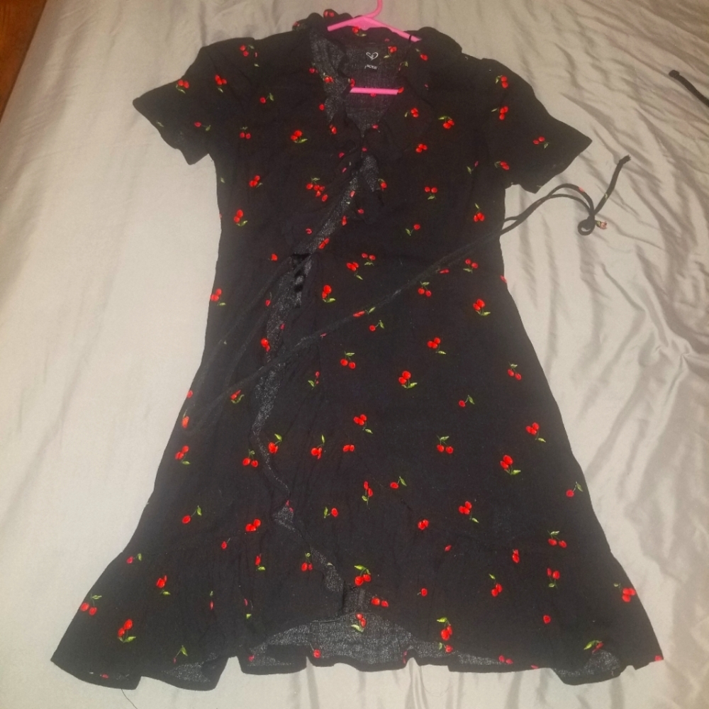 Cherry Wrapped Dress